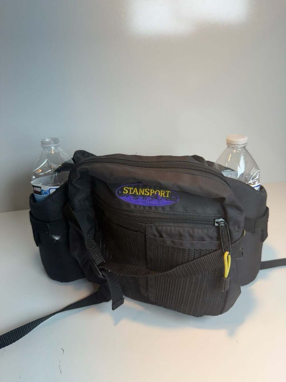 Stansport Black 2-Bottle Hiking Waist Pack